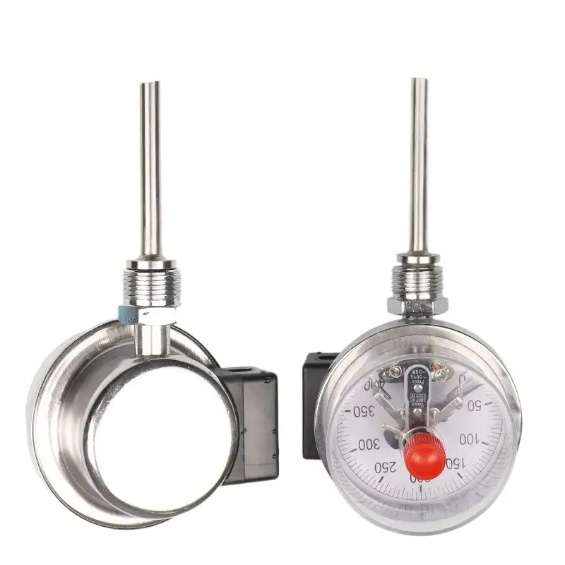 Electric Contact Bimetal Thermometer, Electric Contact Bimetal Thermometer, Stainless Steel Pointer, Boiler Piping Industry