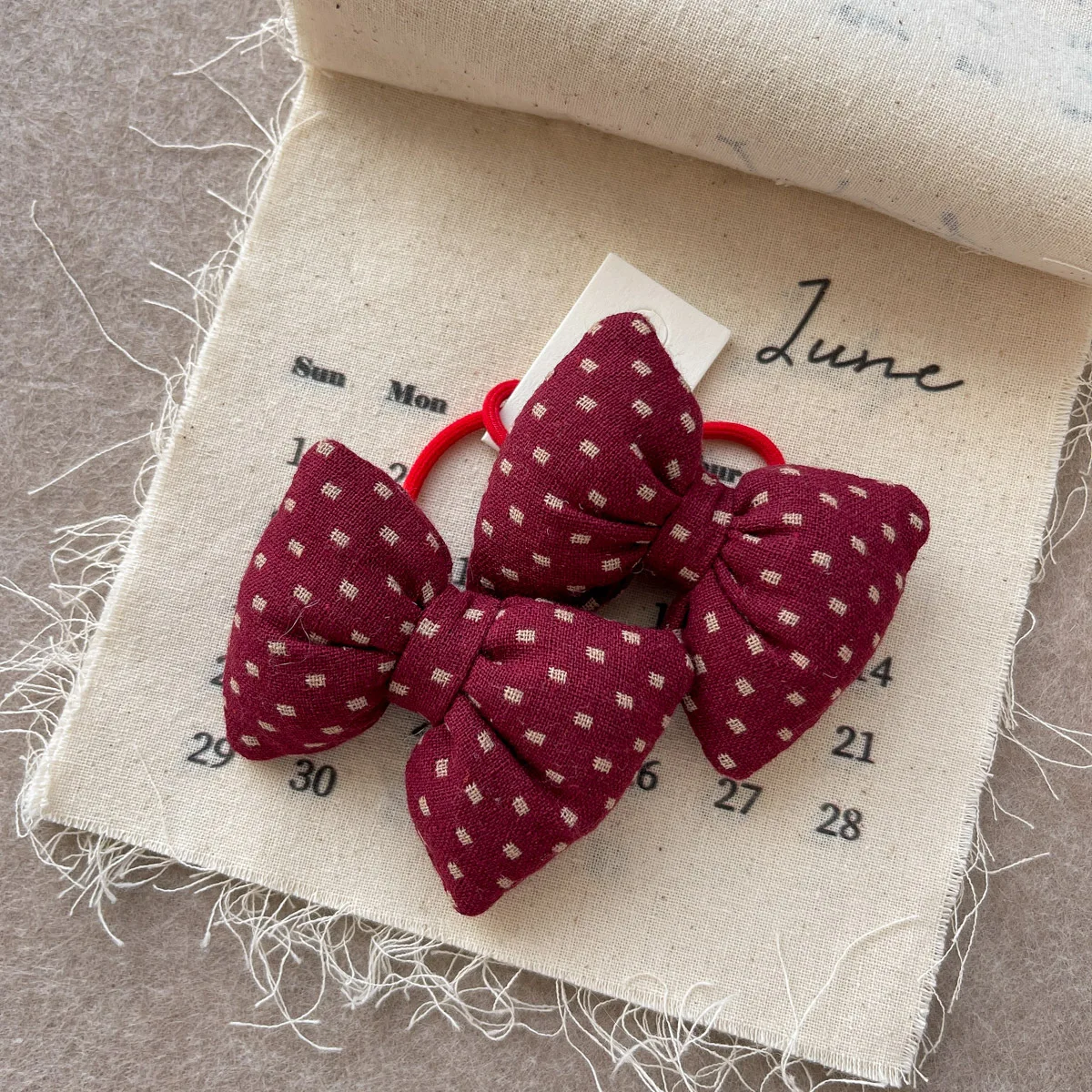 Sweet Red kawaii Bow Hair Rope Ring Children Gift Baby Girl Kid Elastic Hair Rubber Band Accessories Headdress Headwear Ornament - Image 3