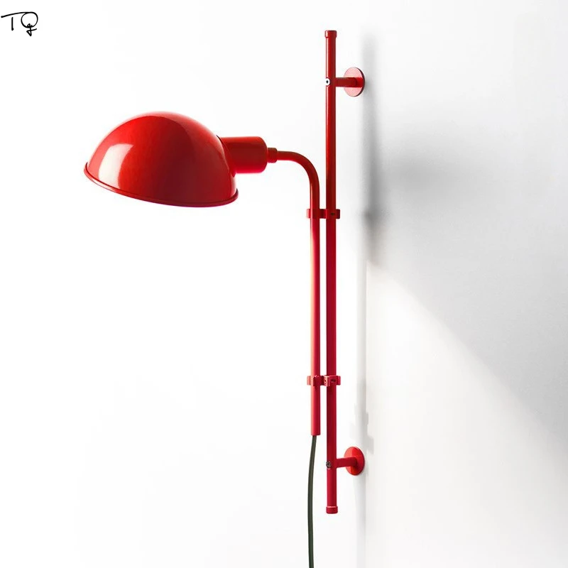 Spain Design Retro Adjustable Wall Lamp LED E14 Individual Red/Gray Wall Mounted Balcony Restaurant Bedside Aisle Study Store