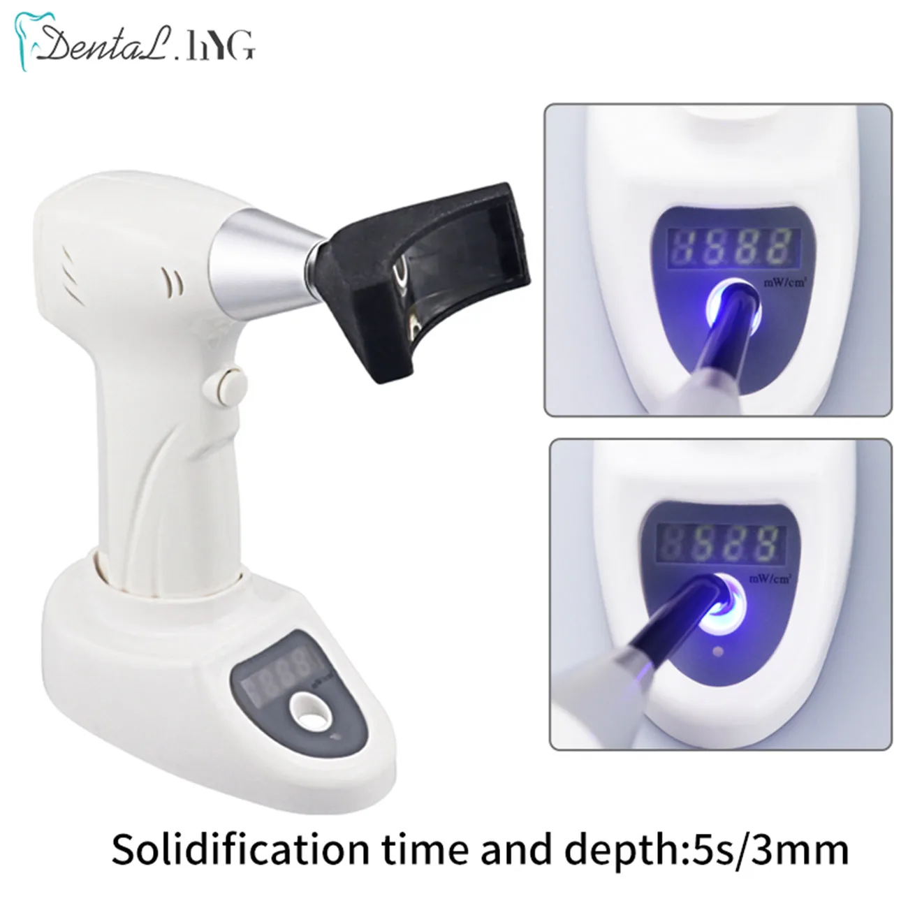 

Dental Curing Light Cure Light Cure Lamp Curing Machine Wireless With Light Meter and Whitening Tip 5s/3mm