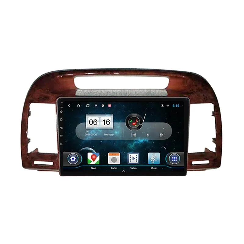 مشغل ديفيدي للسيارة تويوتا كامري 2002 2003 2004 2005 2006 مع وحدة رأس أندرويد راديو تلقائي WIFI BT AM FM