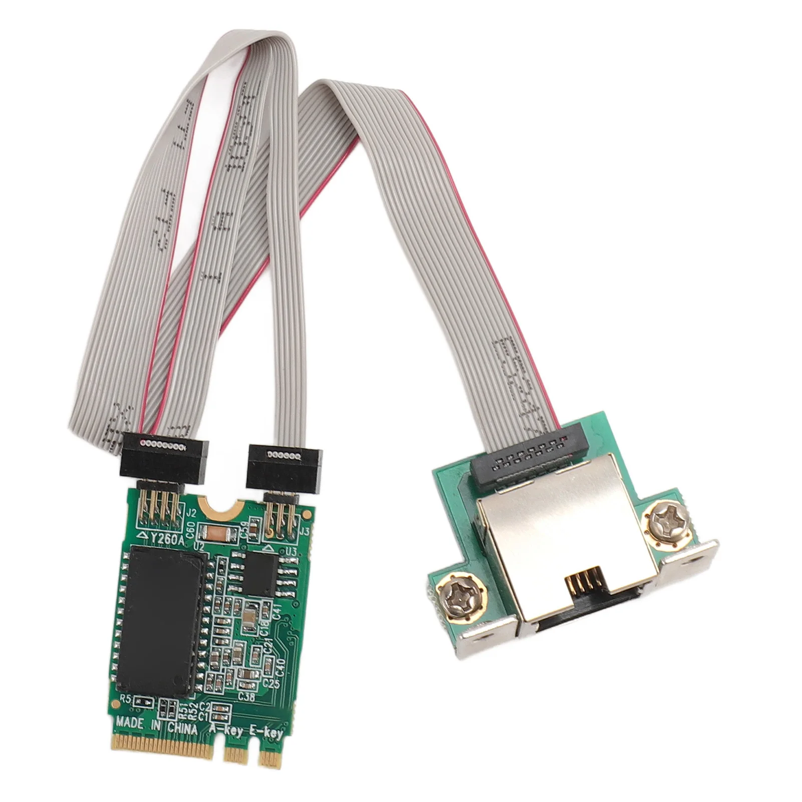 

Single Port Network Card M.2 A+E I210AT Chip Support Jumbo Frame Bent Pin Gigabit Ethernet Network Card RJ45 Port for Computer