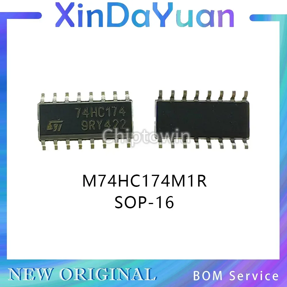 10 pcs M74HC174M1R SOP-16 74HC174  IC,FLIP-FLOP,HEX,D TYPE,HC-CMOS SOP 16PIN PLASTIC