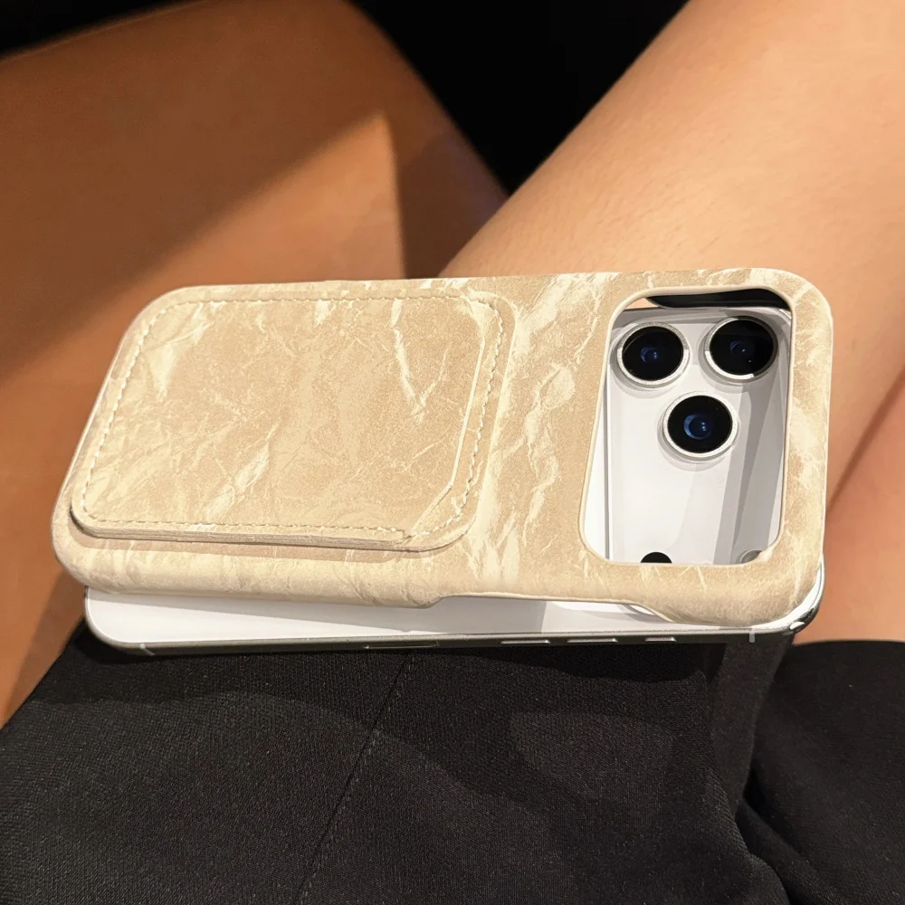 الفاخرة المخملية النسيج فتحة بطاقة المحفظة الحال بالنسبة آيفون 11 12 13 14 15 16 زائد 17 برو ماكس الهواء ماتي للصدمات الصلب غطاء الوفير #4