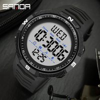 SANDA 6014 Top Unique Style Waterproof Men Watch Multifunctional LuminouS DigitaL Watch Outdoors Sports Fashion Student Watch