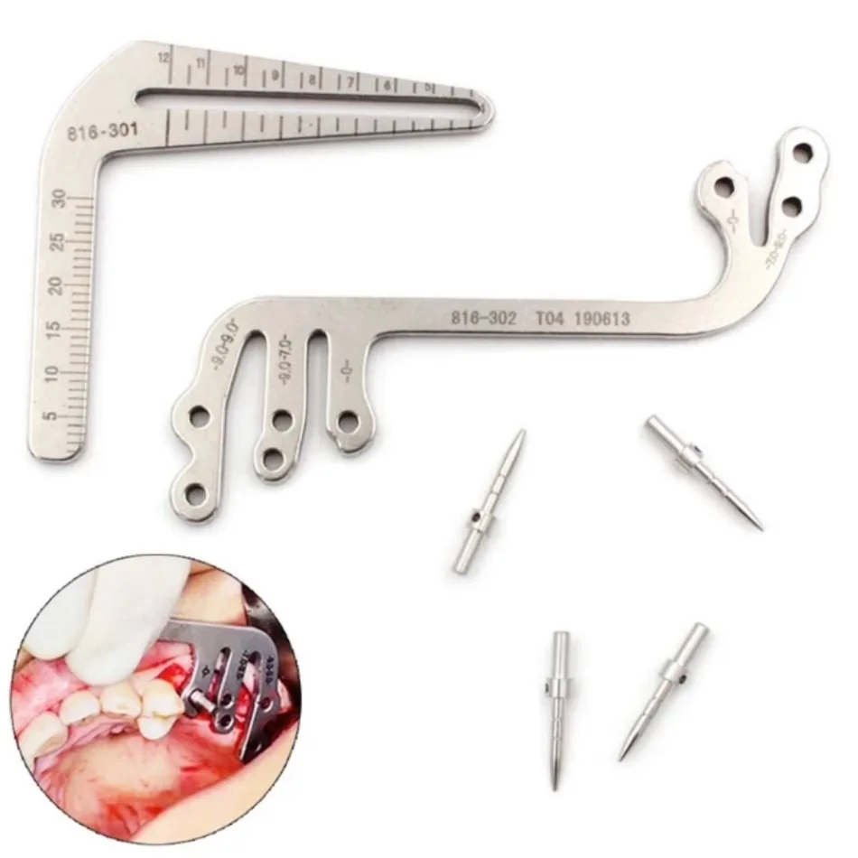 

Dental Implant Guide Set Oral Planting Locator Positioning Guide Drilling Positioning Ruler Angle Ruler Implant Tools Dentist