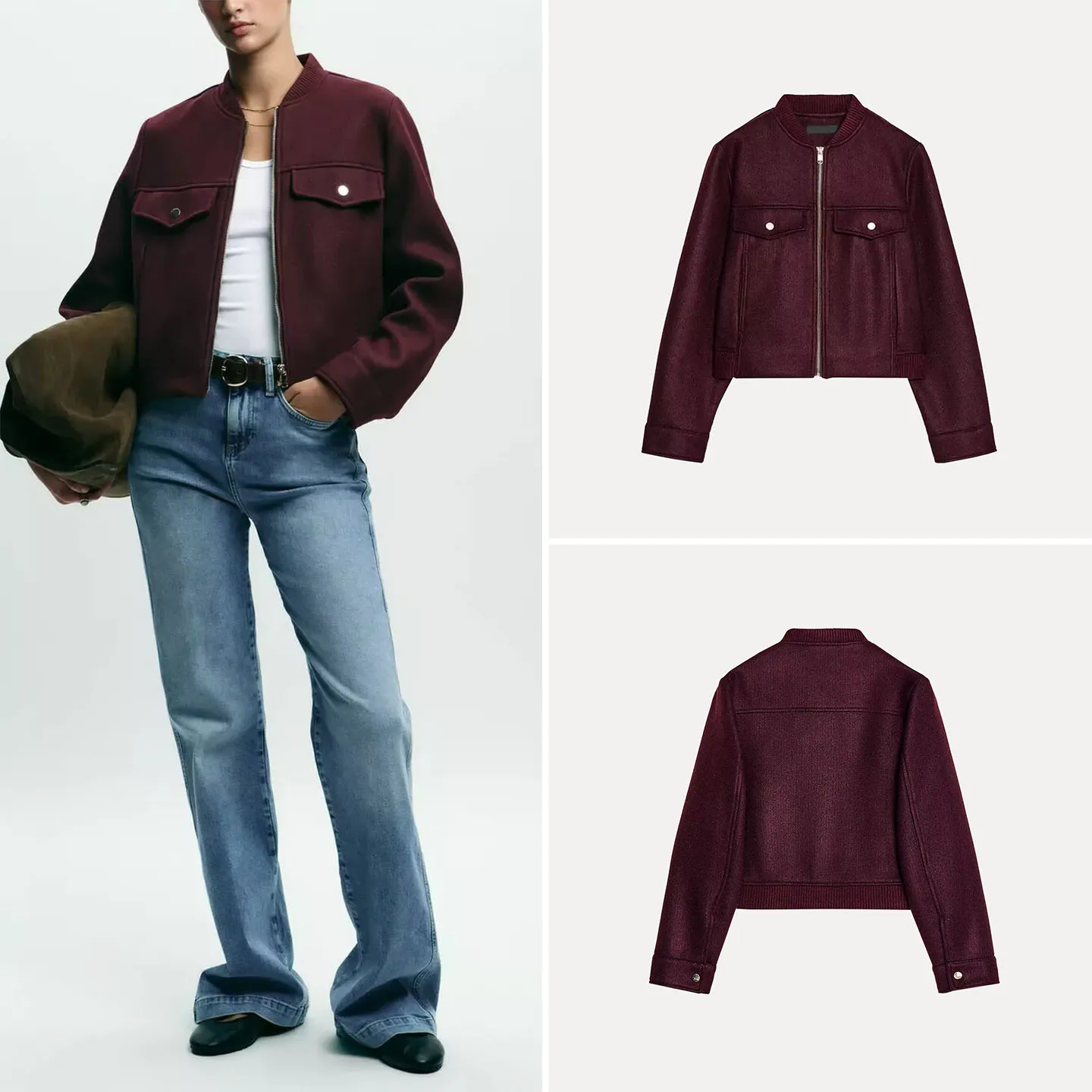 Z Mujer Faion ort Soft Jaet 2025 Nuevo Sle Personali Quali Prendas de abrigo Stand Fit Otro material Abrigo de mujer