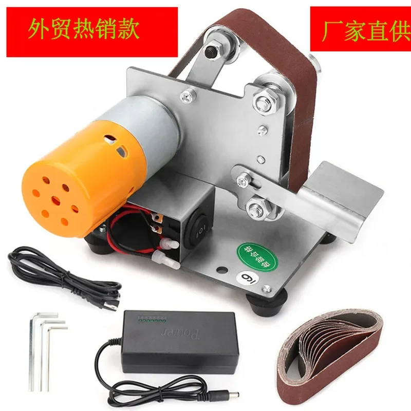 Mini Belt Sander & Grinder - Desktop Polishing & Woodworking Sanding Machine with Fixed Angle Knife Sharpener