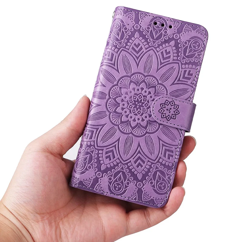 Wallet Leather Flower Case Flip Case for Samsung Galaxy S24 Ultra S23 Plus S22 S21 FE S20 S10 A55 A35 A15 A34 A54 A53 A52