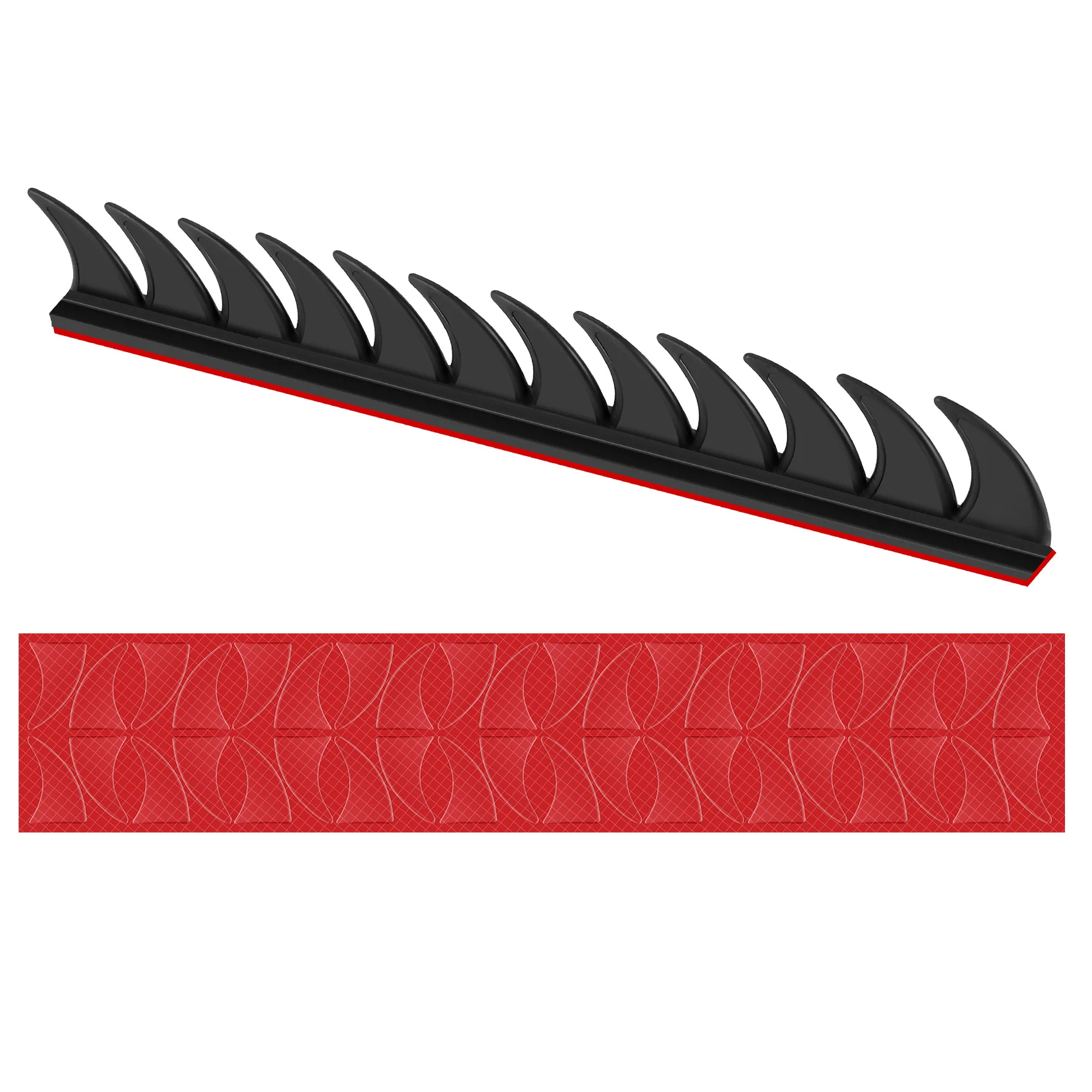 

M93K-Reflective Motorcycle Helmet Mohawk Spikes Rubber With Red Helmet Decals(Helmet Not Included)
