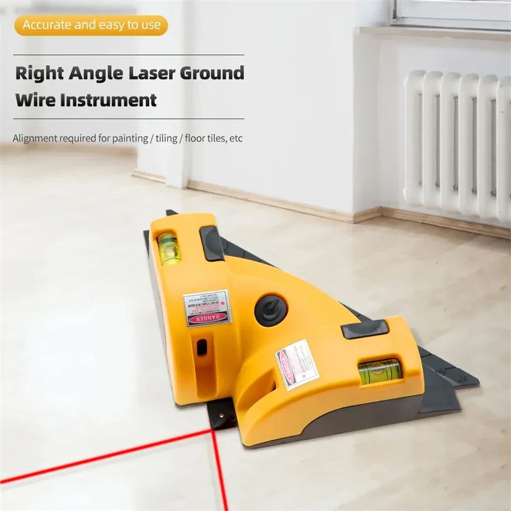 90° Infrared Laser Level Vertical Horizontal Line Projection Square Floor Tiling Level Laser Accurate Measurement