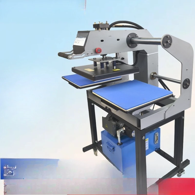 40 * 60 hydraulic heat transfer machine, set of ready-to-wear clothing T-shirt hot drilling, printing hydraulic double-stati