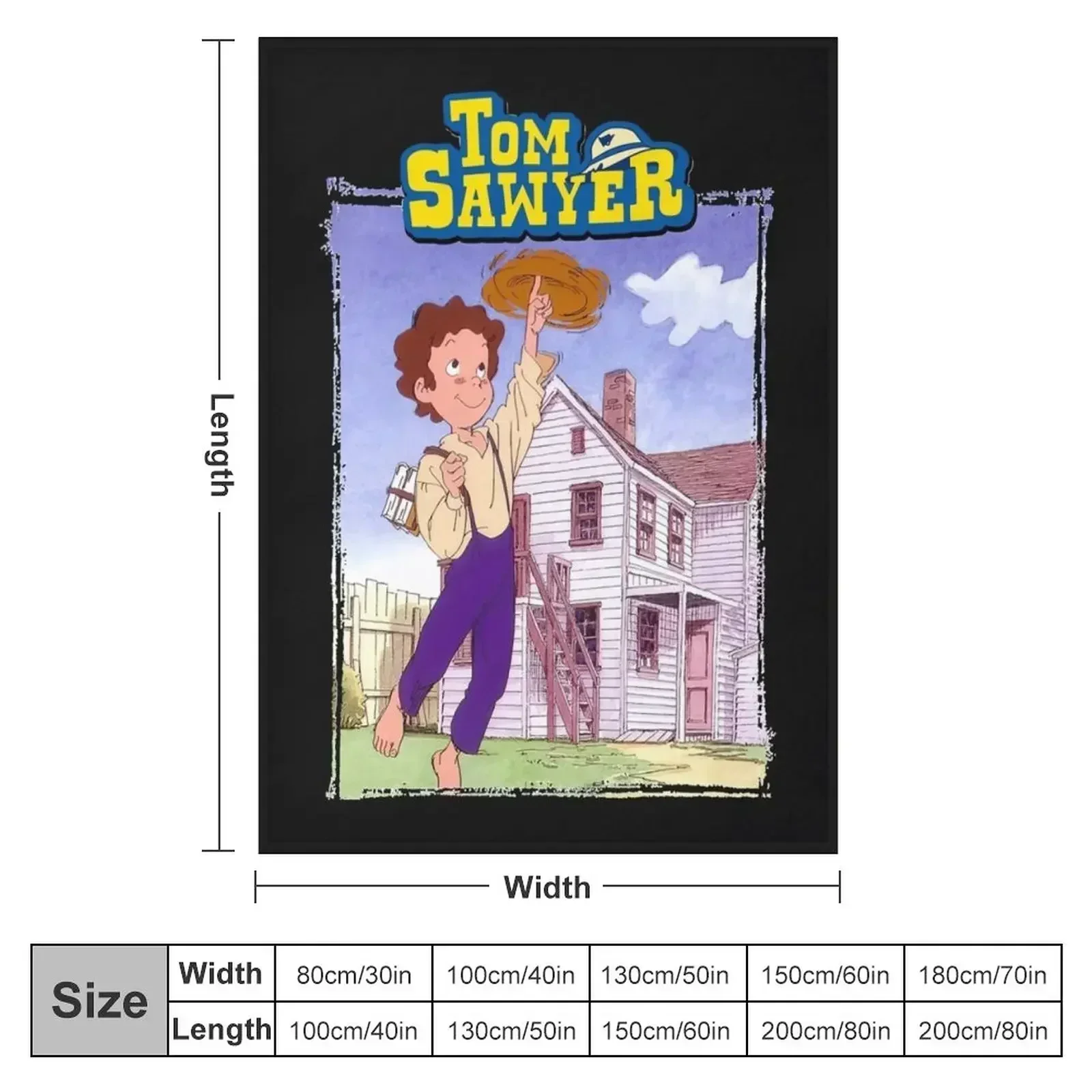 Tom Sawyer anime series Essential Throw Blanket funny gift warm winter wednesday Shaggy Blankets