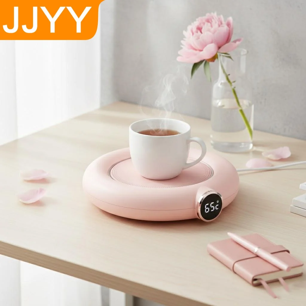USB Powered Heated Coasters with 3 Level Temperature Control Electric Beverage Warmer Pad for Home Office Coffee Tea and Drinks