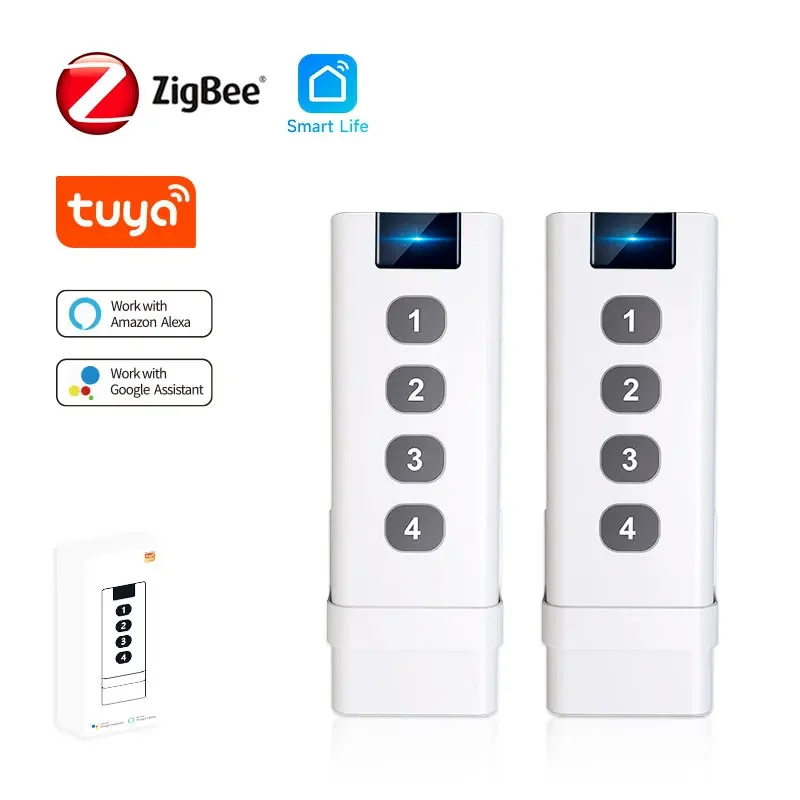 

TUYA ZigBee smart house Wireless Scene Switch 4 Gang Remote Portable Tuya Zigbee Hub Required No limit to Control Devices