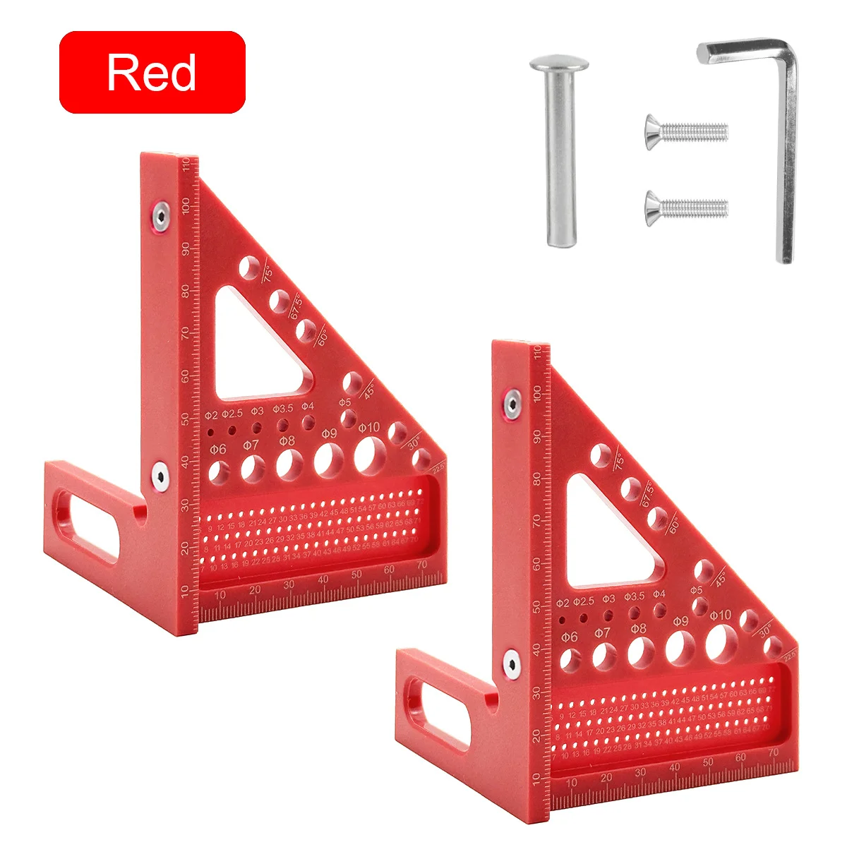 Triangle ruler plastic 45/90 degree multi angle decoration high-precision marking square ruler carpenter carpenter