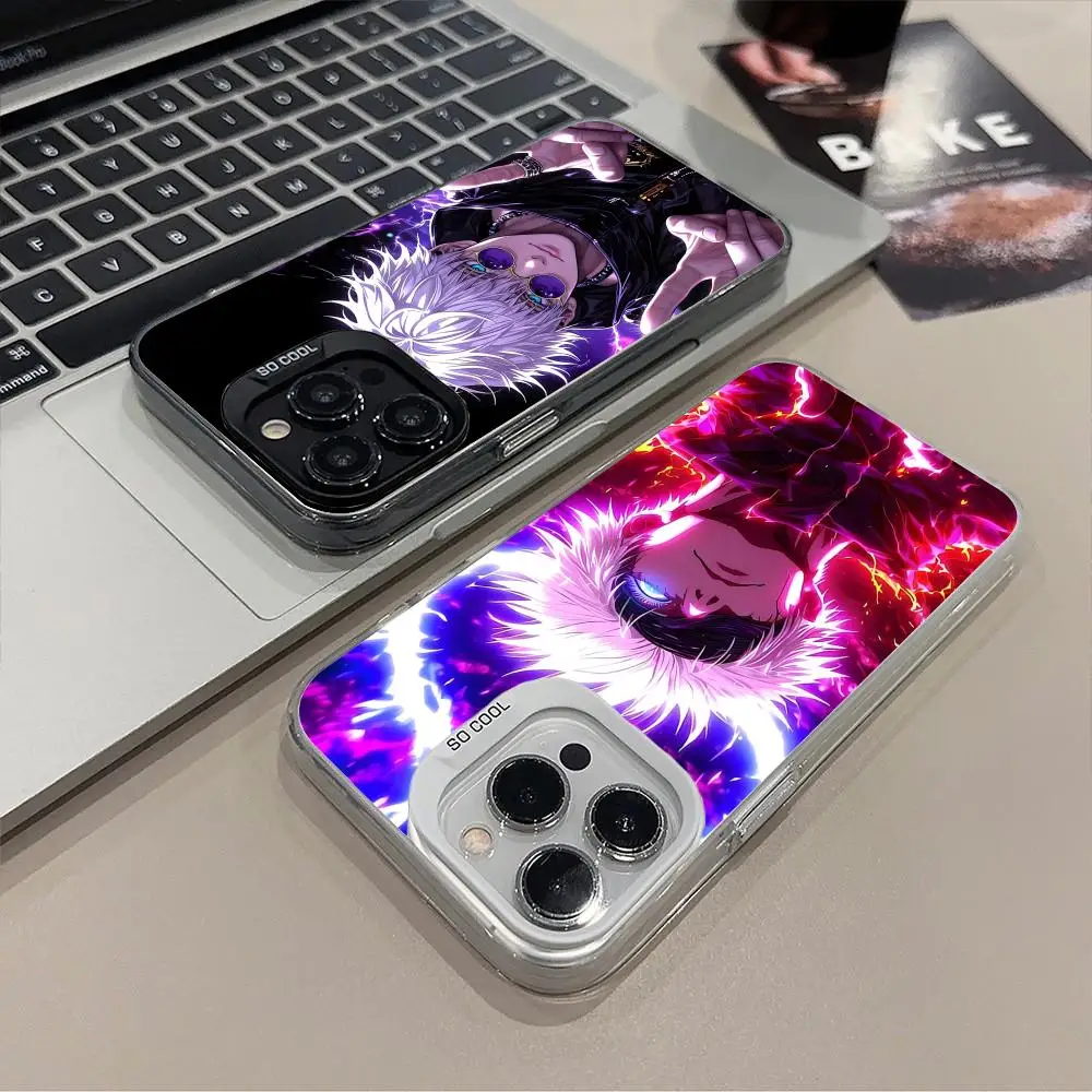 

Цветной чехол для мобильного телефона Jujutsu Kaisen для iPhone 17, 16, 15, 14, 13, 12, 11 X XR XS 8 7 Pro Max Plus, полупрозрачный цветной принт