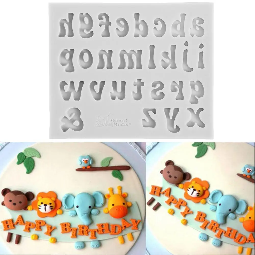 3D Silicone Letter Alphabet Number Cake Mold Fondant Mould Sugar Craft Candle