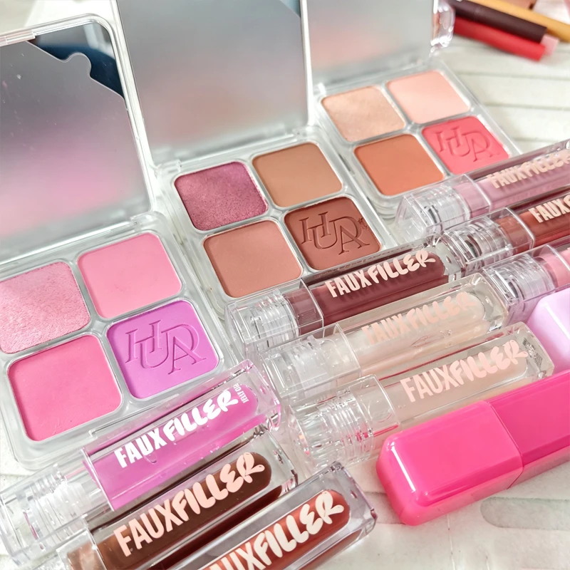 Fashion Makeup Latest 4 Color Blush Eye Shadow Contour Easy To Apply Long Lasting Oil Control Seting Powder Lip Gloss Cosmetics