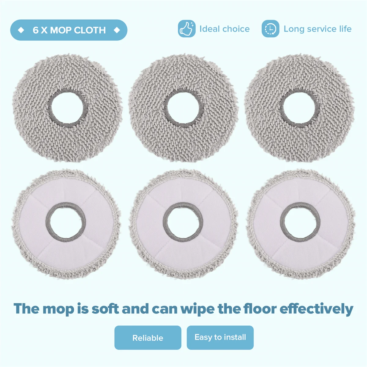 【B25B】Accessories for ECOVACS DEEBOT T30 Pro Omni / T30 Omni Robot Vacuum Cleaner, Main Brush, Dust Bags,Cloths, Filters view 5