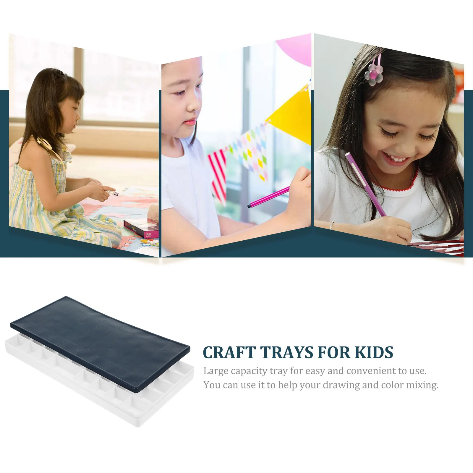 

Paint Trays Box Diy Pigment Case Watercolor Replace Folding Mixing Painting Palette Green Container Student