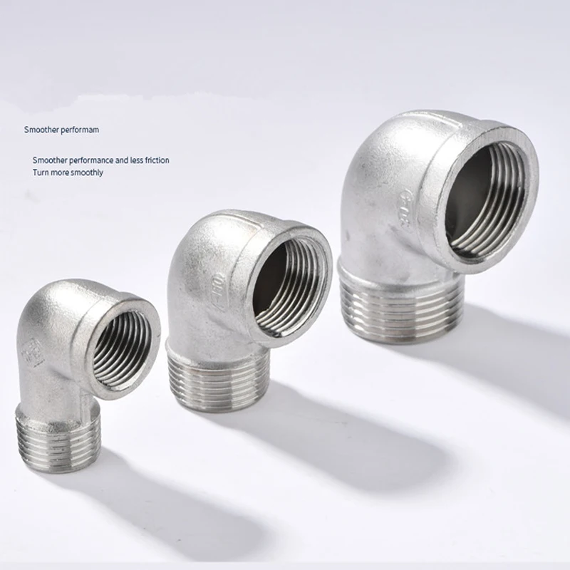 304 stainless steel 90 degrees pipe fittings 1/4'' 1/2''   DN8 DN10 DN15 DN20