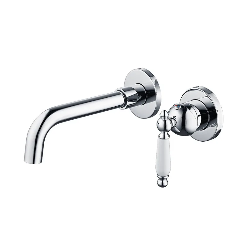 

Retro, wall-mounted, washbasin, built-in faucet, integrated.