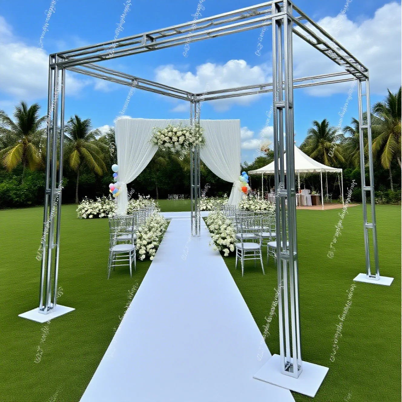

No light no flowers) White&Black&Gold Wedding Stage Candle Sticks Backdrop Low Budget Candle Holder for Backdrop Decoration Late