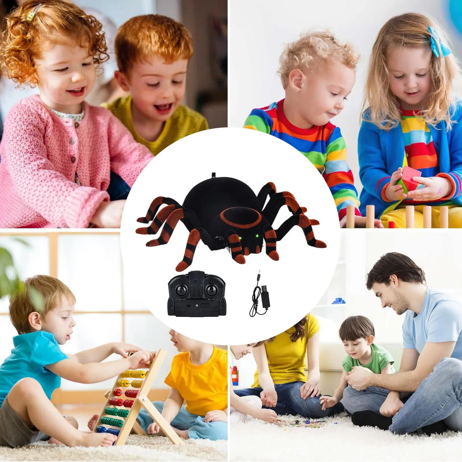 Remote Control Spider Remote Control Interactive Realistic Balck Animatronic Spider Climbing Toys For Play Education