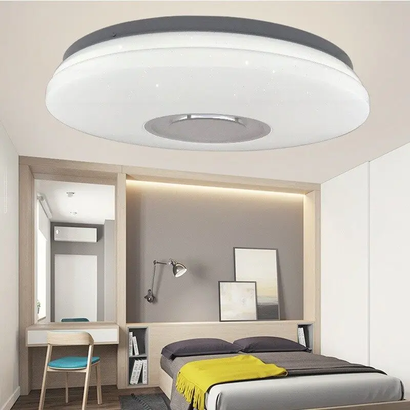 Imagem -02 - Luz de Teto Led Starlight com Bluetooth Music Speaker Lâmpada Dimmable Flying Saucer 72w