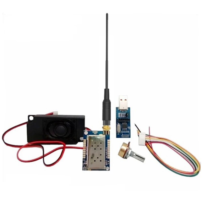 1Sets G-NiceRF All in one Walkie Talkie Module | 137-174MHz VHF SA828-V+150 VHF Antenna+Wire + Speaker + USB Bridge Board