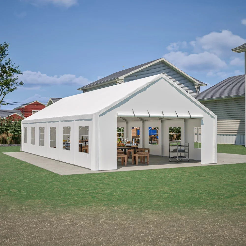 

20x40FT Party Tent Heavy Duty, Large Wedding Event Shelters with 3 Carry Bags & Removable Sidewalls, Outdoor Canopy Gazebo