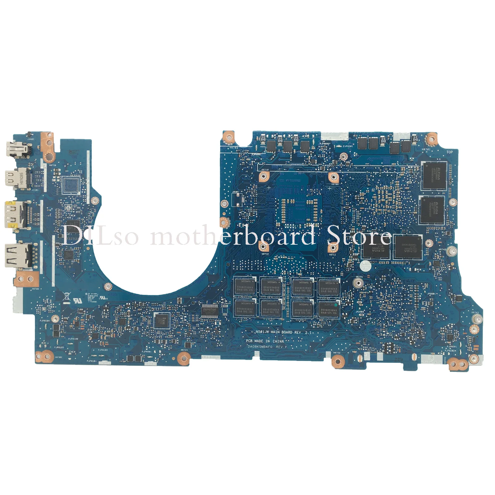 Imagem -03 - Kefu-placa-mãe do Portátil para Asus G501jw N501jw Ux501j G501j Ux50jw Fx60j Mainboard w I74710h 4720h 4750h Gtx960m 4gb 8gb de Ram