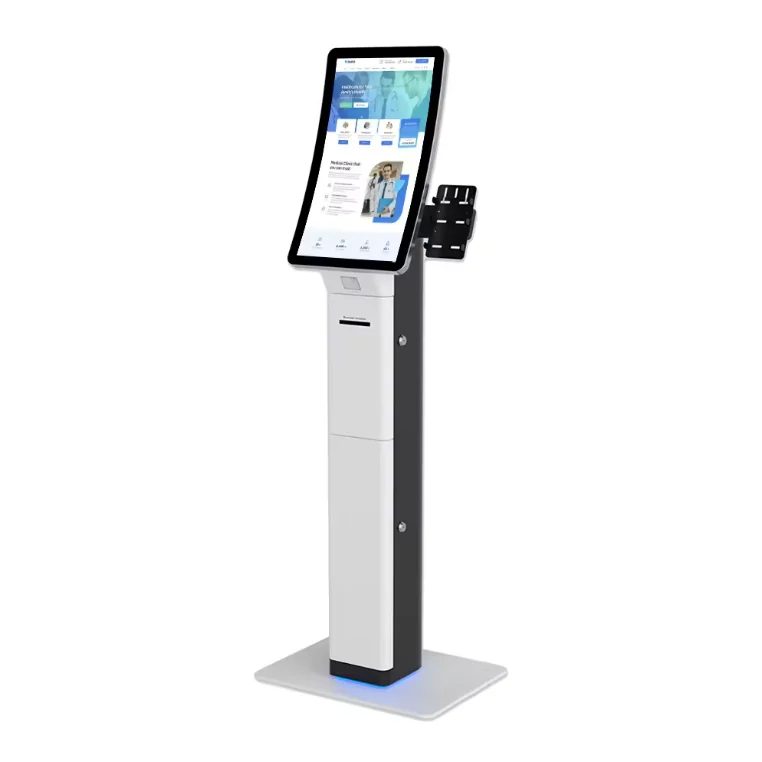 Curved Touch Screen Restaurant/Hotel/Bank Self Service Kiosk Ordering Kiosk With Thermal Printer And QR Code Payment Kiosk
