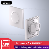 SONOFF E1GSL Wall Switch Enclosure Ultra-Slim PC Material Clip-on Installation No Neutral Wire Required Enclosure For ZBMINIL2