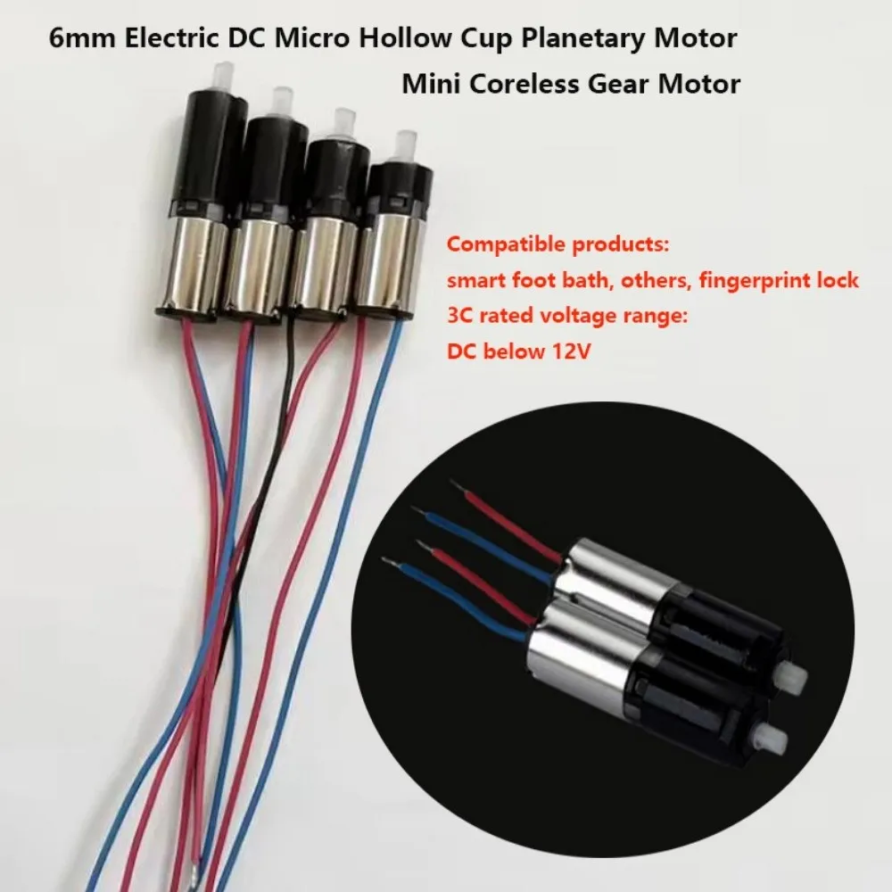 6mm Electric DC Micro Hollow Cup Direct Current 4 Styles Planetary Motor Mini Coreless Gear Motor Engine for Fingerprint Lock