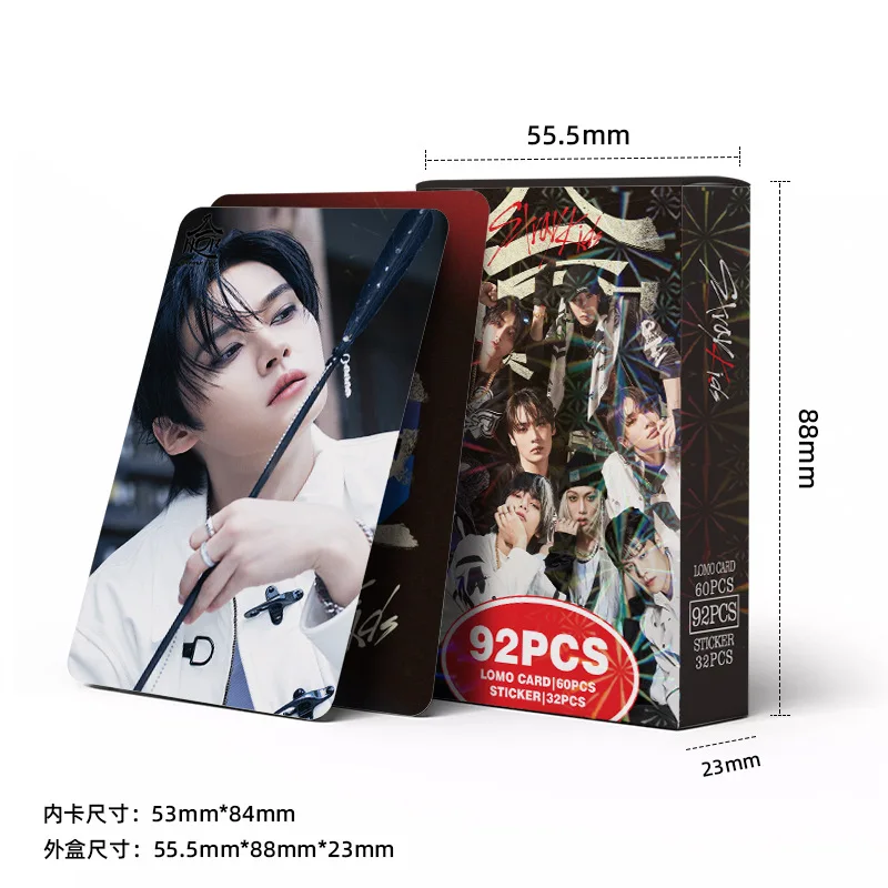 92Pcs/Set Idol Boy Felix HyunJin Chan Lee Know Changbin Lomo Cards Sticker New Album HOP HD Printd Photocards Fans Gifts