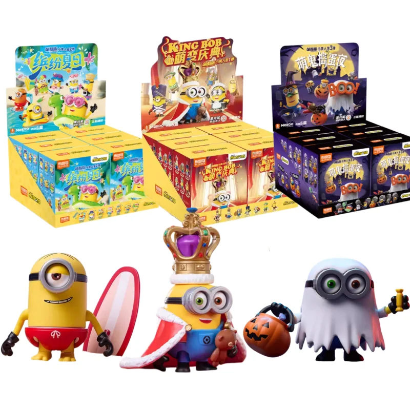 BLOKEES Minions Bloques de Construcción Edición Genial Celebración Noche de Brujas Terrorífica KING BOB Stuart Modelo de Juguete de Ensamblaje Regalo