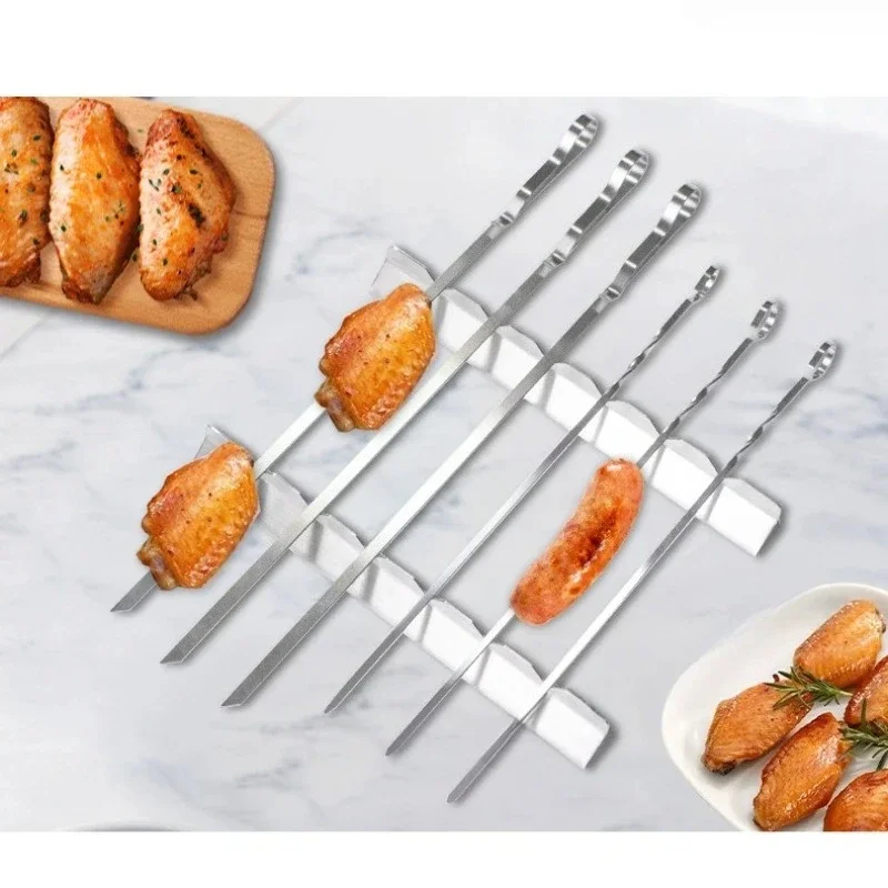 

2pcs Kebab Rack Kebab Stands Skewer Holders Universal Suitable for Barbecue For Kitchen Patio Home Outdoor Camping BBQ Tools