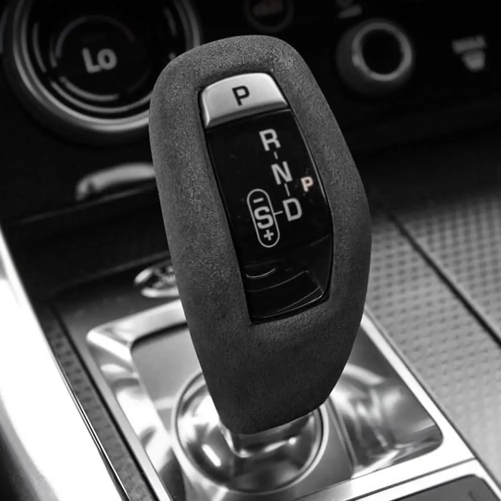 

Car Suede Gear Shift Knob Cover Trim for Land Rover Evoque Discovery Sport 2020-24,for Range Rover Sport for Jaguar XEL 2018-24