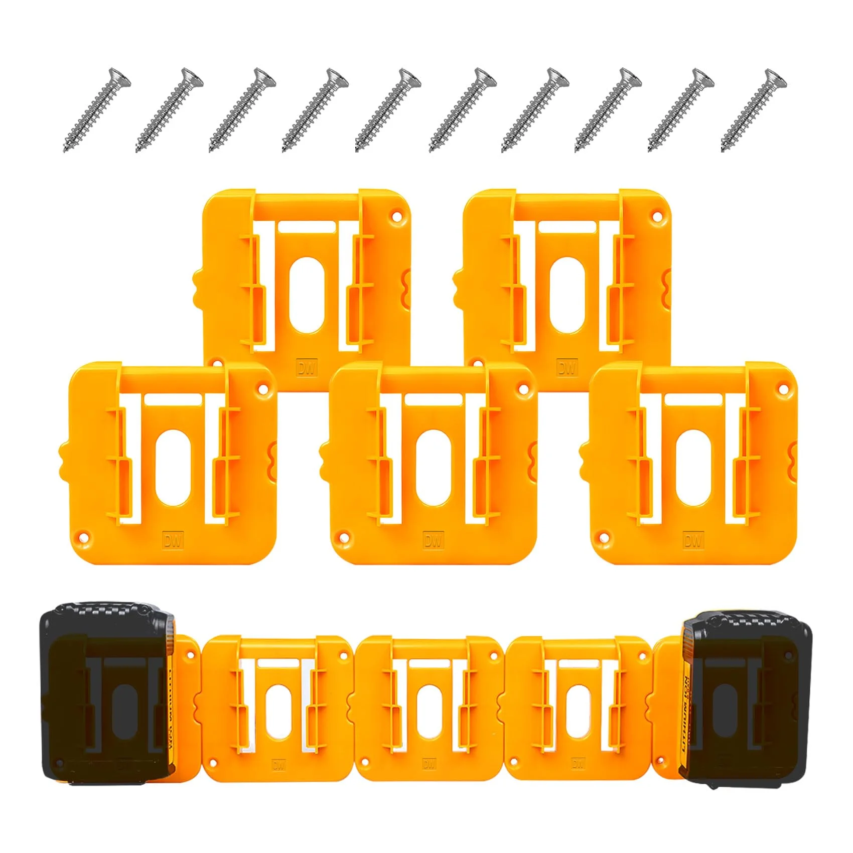 

Крепления для аккумуляторов (5 шт.) для DeWalt 20V, держатели для хранения аккумуляторов, дисплей для аккумуляторов 18V для склада, фабрики, грузовика