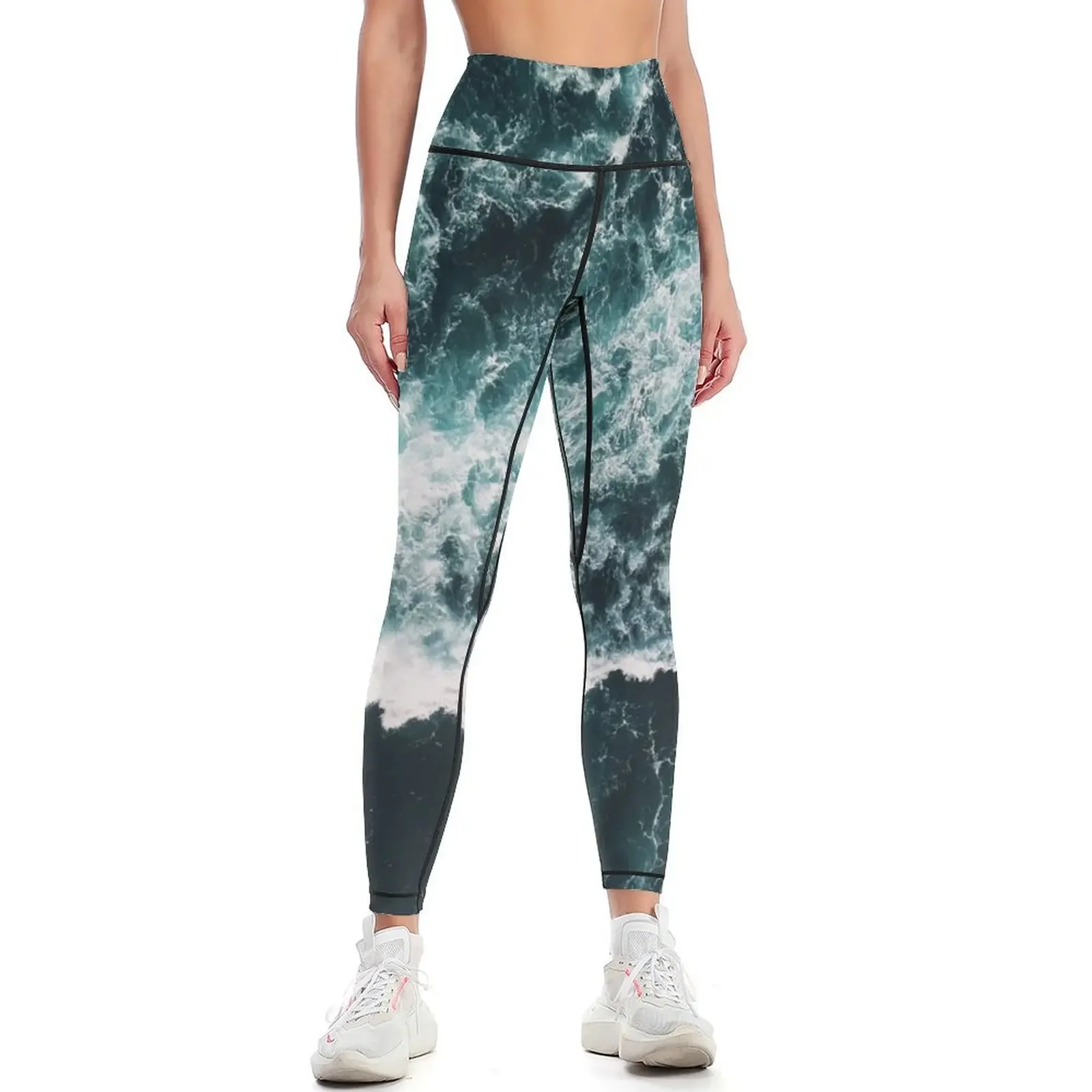 

Blue Ocean Waves Leggings exercise clothing for gym's clothing gym's sportswear jogging pants Womens Leggings