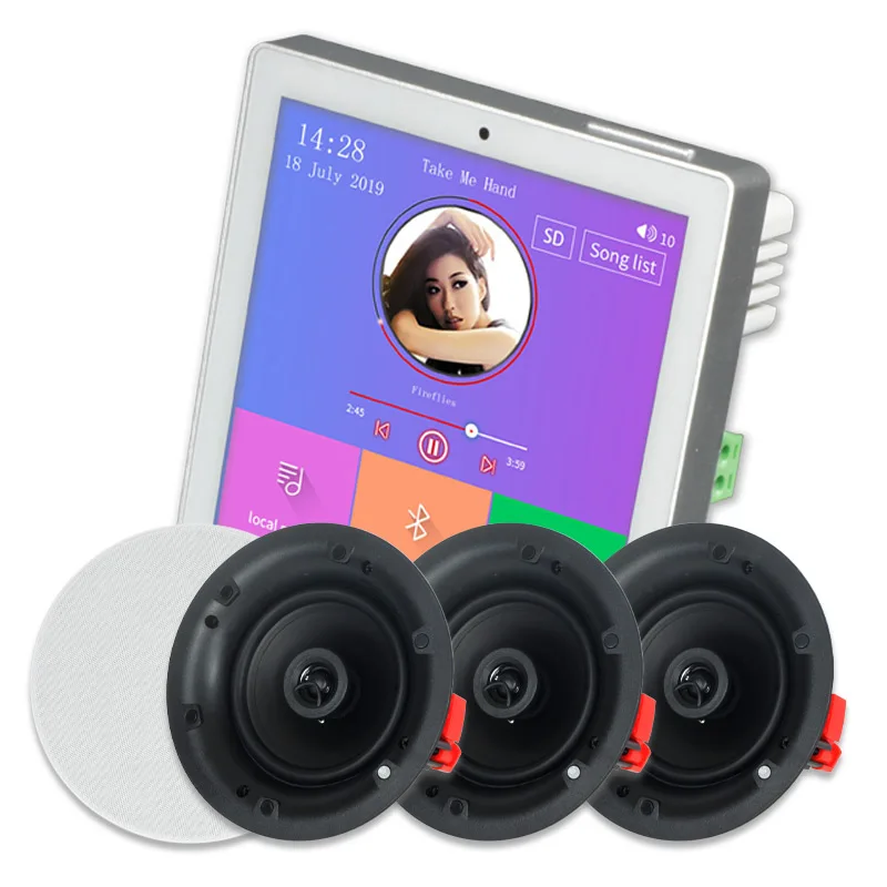 

Tianlai 4 Inch Smart Home 4-Way Speakers Audio Touch Screen Bluetooth