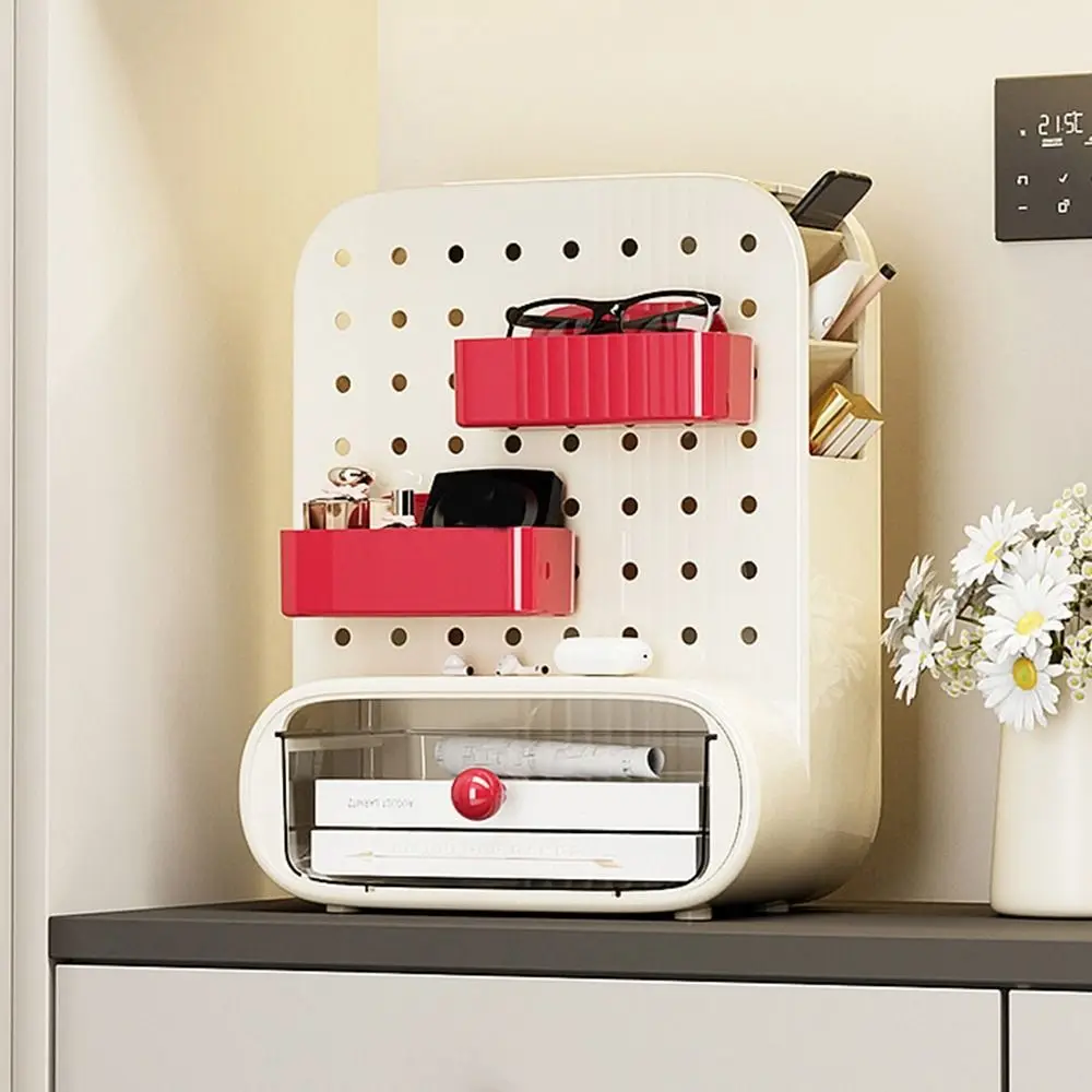 

Multifunctional Plastic Hole Board Storage Box Large Capacity Vertical Drawer Type Storage Box Simple Pen Holder for Home