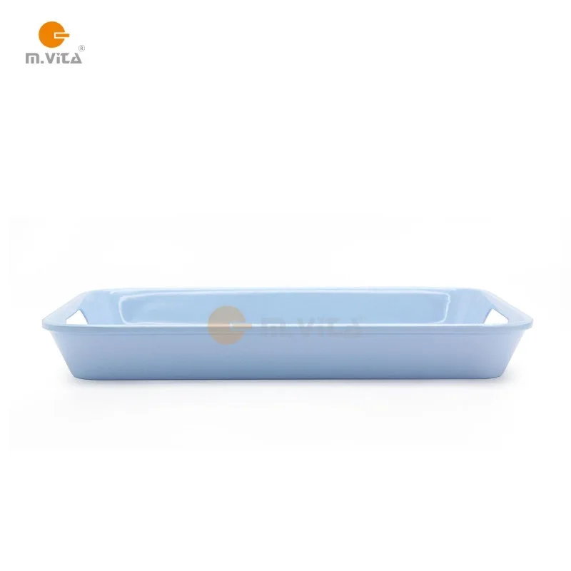 Set Van 5 Melamine Trays Met Kleur Opties Uitgesneden Handgrepen 9.96 "* 7.40" * 1.18"