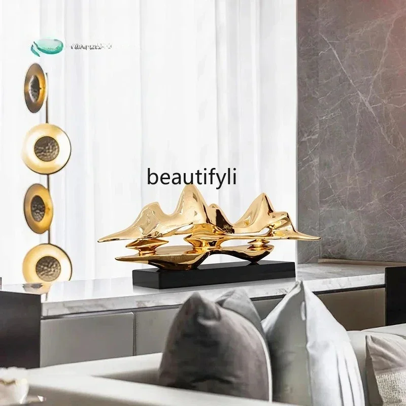 46Living room entrance decoration model room rockery crafts sculpture hotel lucky soft decoration