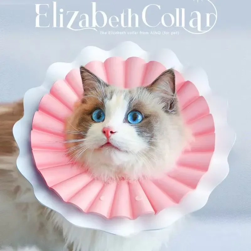 for Professional Post-Operative Recovery Soft EVA Foam Ultra Light Adjustable 5-Row Buckle Waterproof Pet Neck Elizabethan