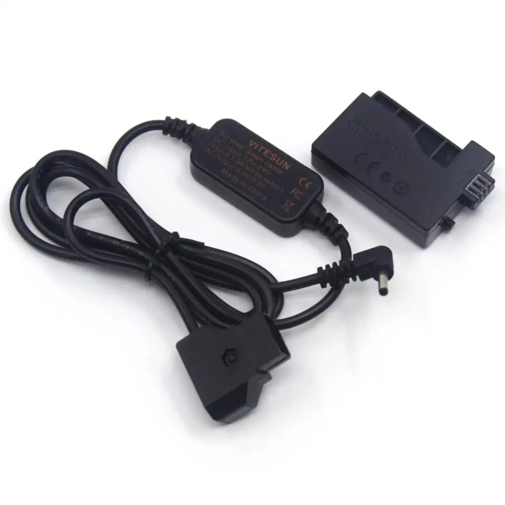 DR-E5 LP-E5 Dummy Battery ACK-E5+12-24V Step-Down Cable D-TAP Dtap For Canon 450D 500D 1000D X3 XS XSi T1i