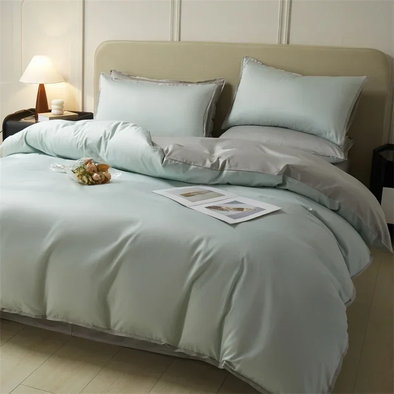 4pc New thickened cloud cotton four piece set  For Double Bed Solid Color All Season Comforter Cover Queen/King Size