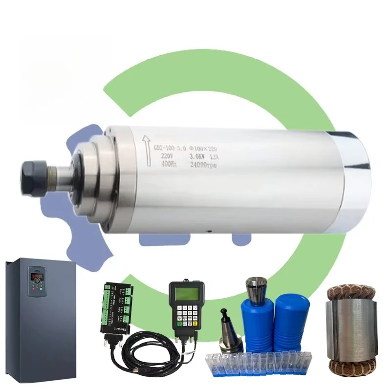 CNC LY 3.2kw ER20 أداة عمل الخشب الجديدة المغزل مع المكونات الأساسية للمحرك والمحمل